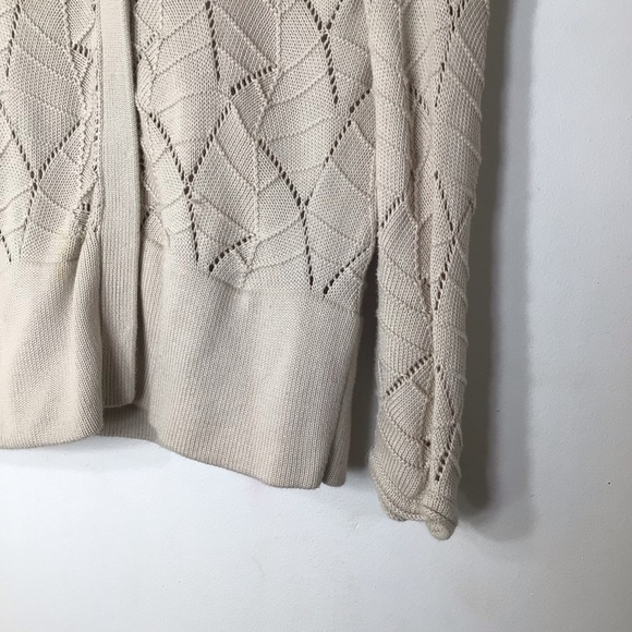 Sutton Studio cardigan sweater medium tan supima cotton - Picture 4 of 8